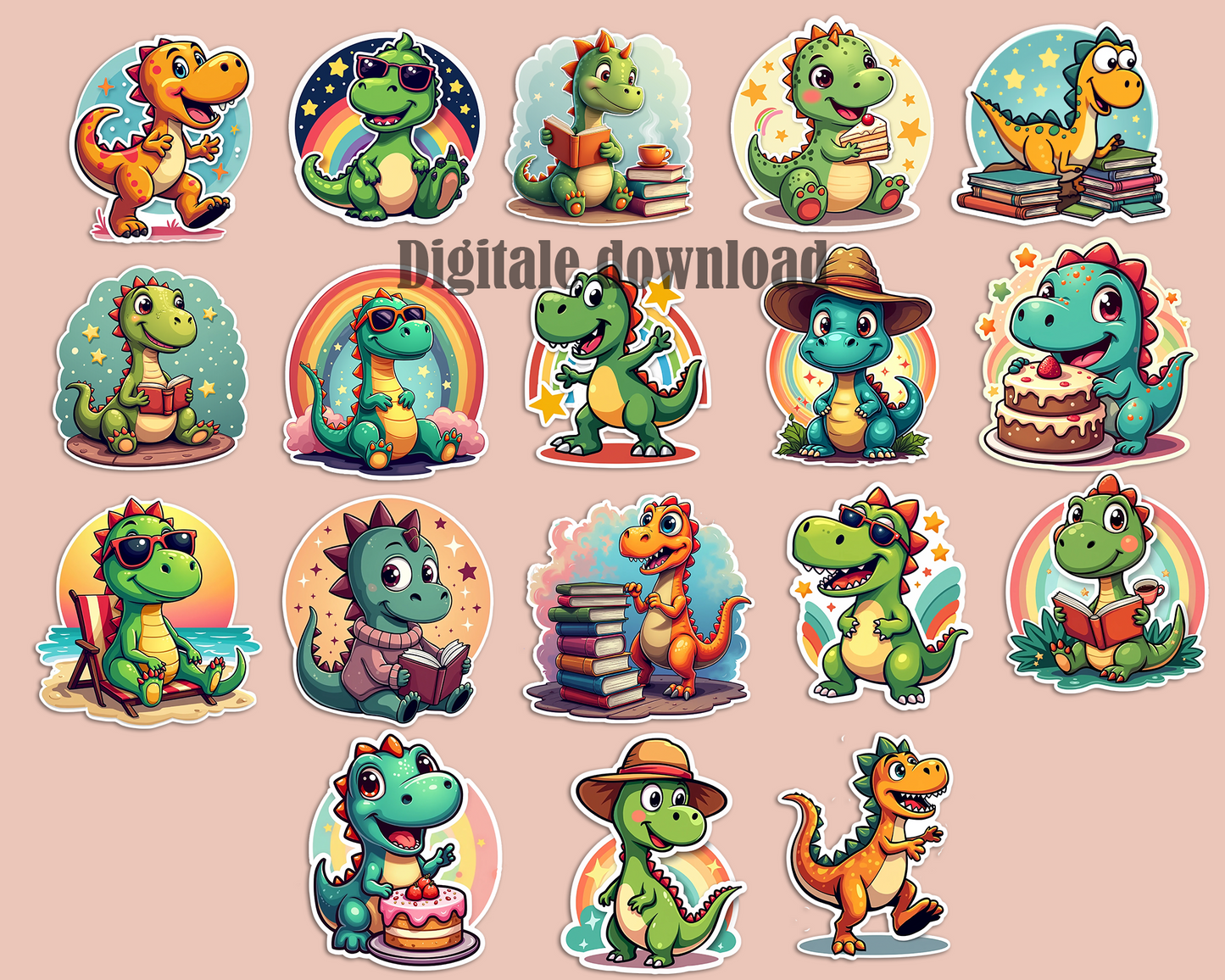 Dino's Stickers Digitaal