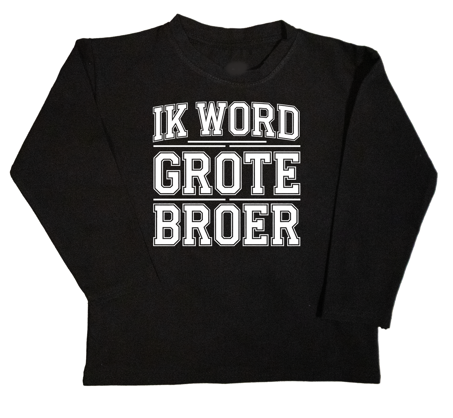 Ich werde ein großer Bruder sein, Longsleeve, großes Schwarz