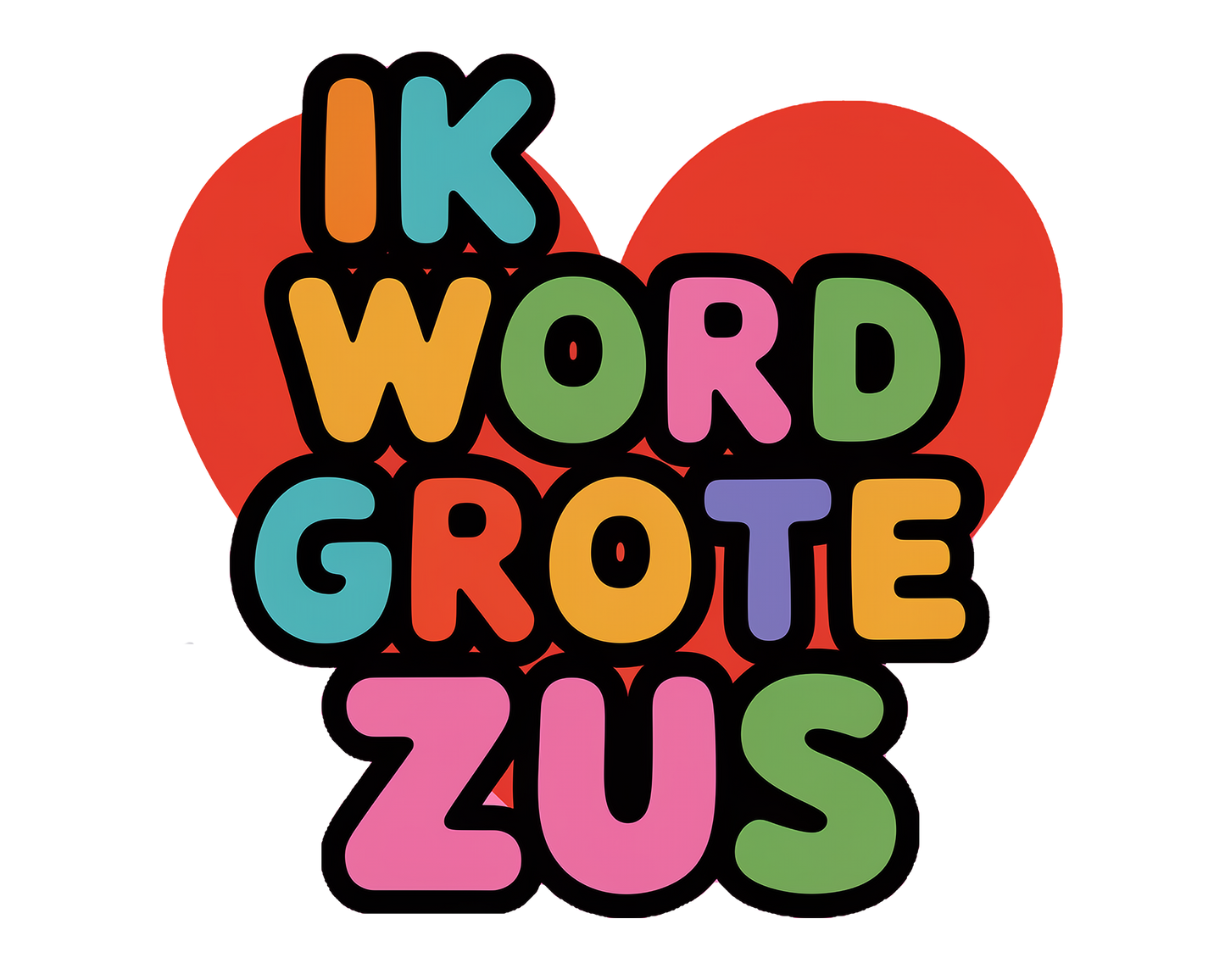 Ich werde eine große Schwester sein, die digital malt