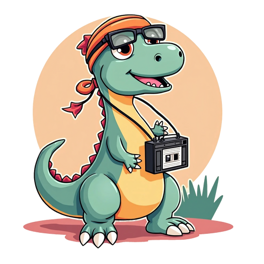 Dino met bril Digitaal