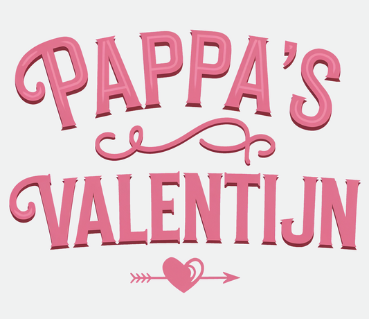 Pappa's Valentijn rose DTF Transfer