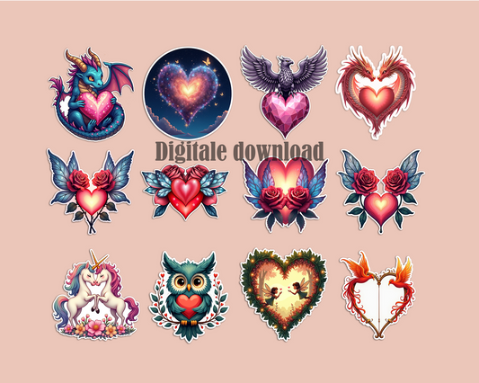Liefde Stickers Digitaal